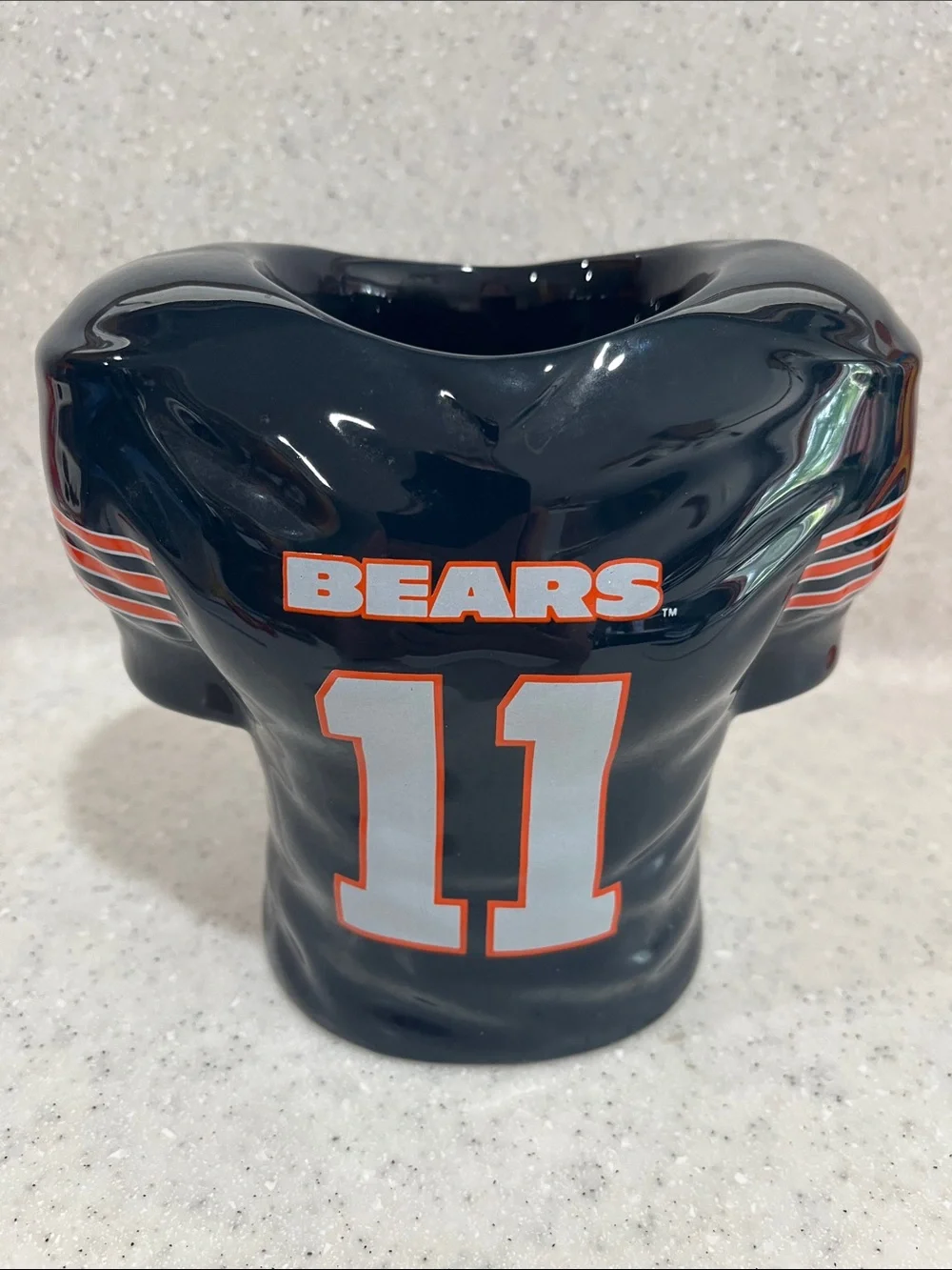 NFL CHICAGO BEARS Vtg 1990 Geerlings CERAMIC FOOTBALL JERSEY Succulent Planter